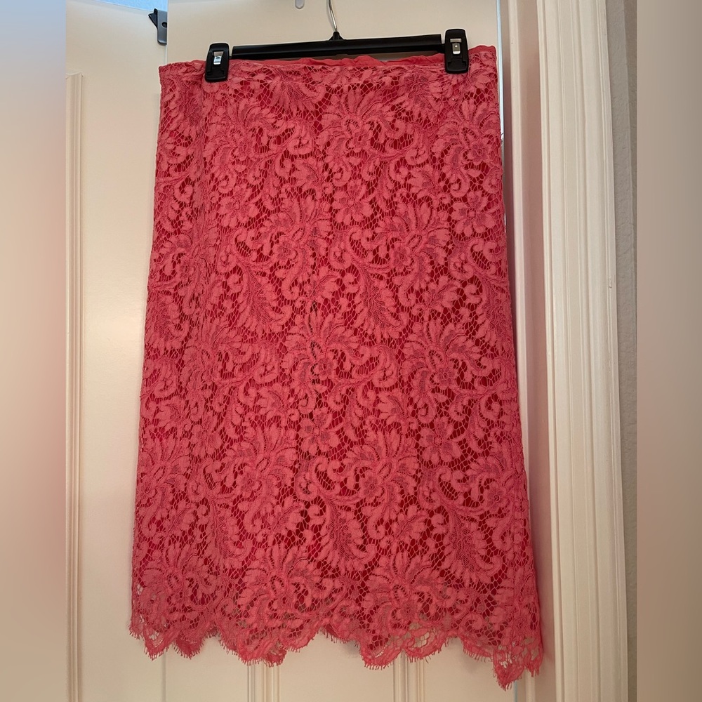 Oscar De La Renta Pink lace Skirt